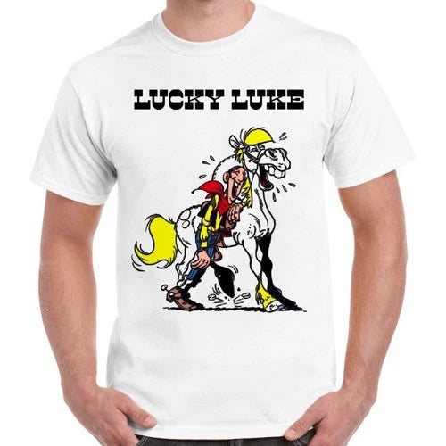 Texas Cowboys Lucky Luke Vintage Comics Movie Poster Retro T Shirt 2553