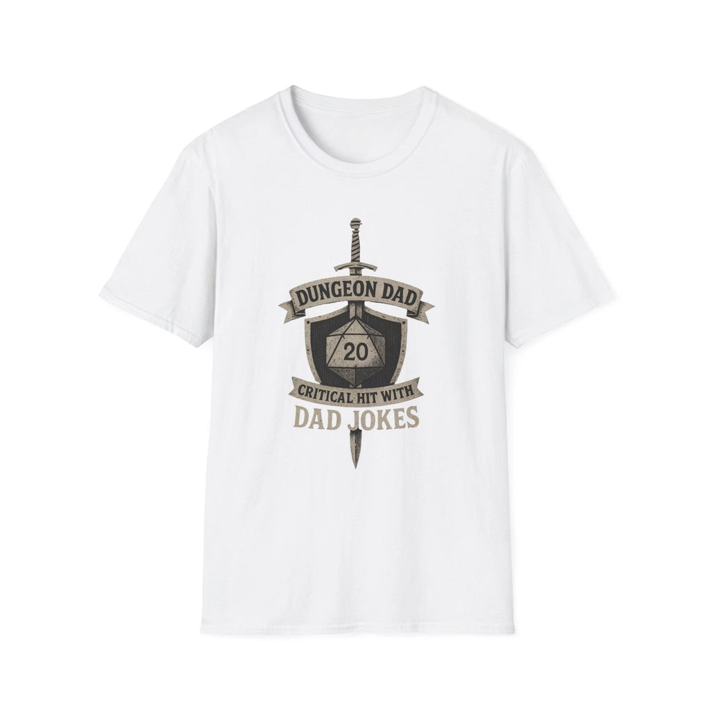 Funny DnD Dungeon Dad T-Shirt, D&D D20 Gamer Tee, Dad Jokes Critical Hit Shirt