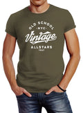 Neverless® Men's T-Shirt College Style Lettering Old School Vintage Allstars