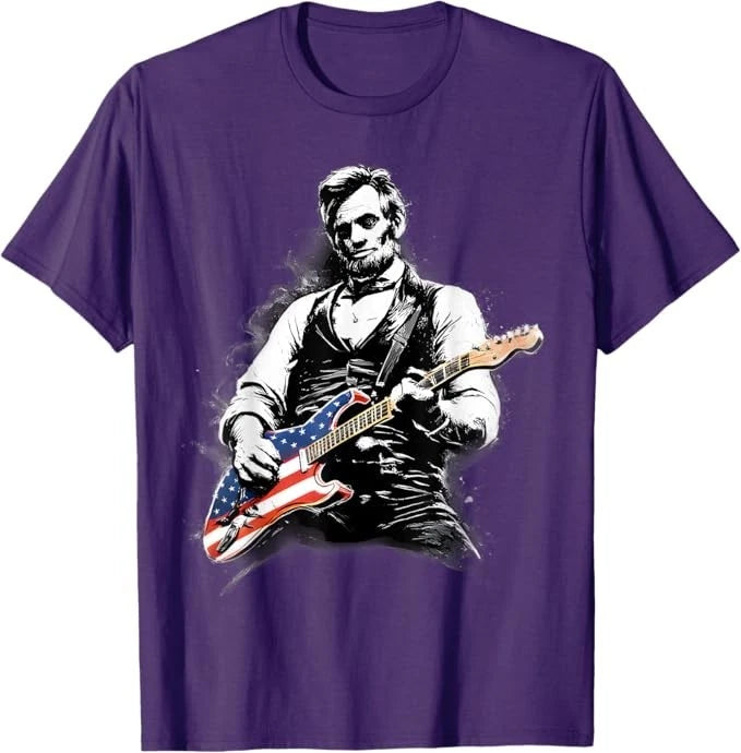 Abraham Lincoln Abe Lincoln Playing Guitar T-Shirt