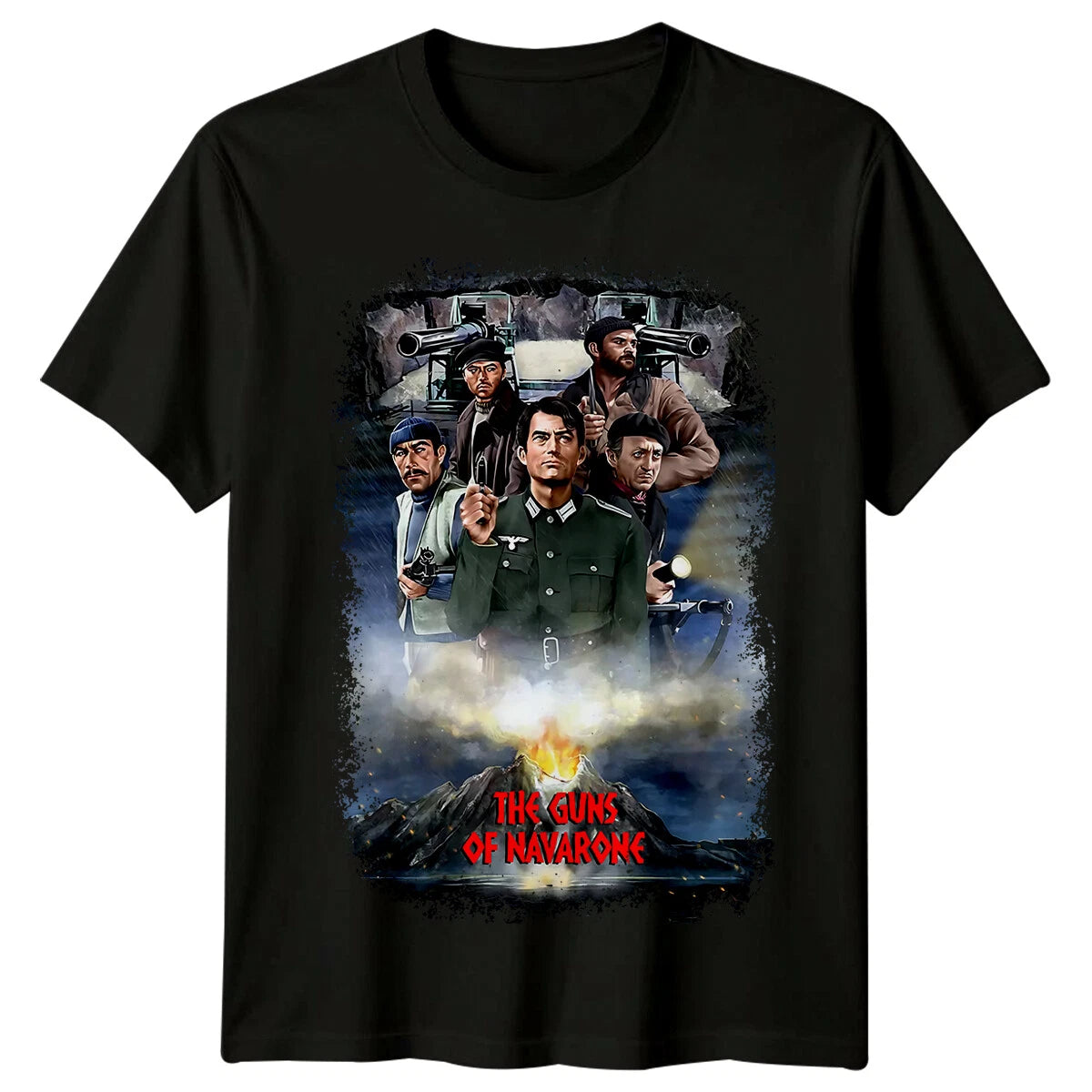 The Guns of Navarone (1961) Movie Poster Inspired T-Shirt Retro Tee Unisex
