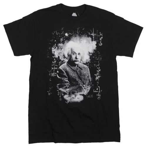 Albert Einstein Equations Graphic Black Novelty T-Shirt New