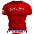 1776 - 2026 T-Shirt - with USA 250 Flag - patriotic trump america S-2X