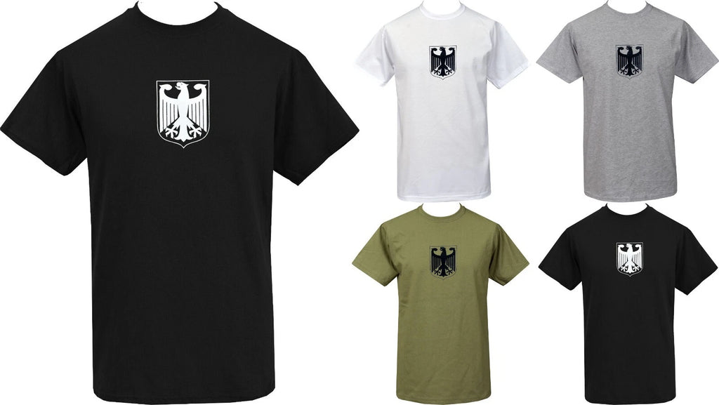 Mens Bundeswehr T-Shirt Top German Military Army Eagle Patch Vintage S-5XL