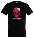 Denmark Football Skull I T-Shirt danish Soccer Flag Banner World Championship