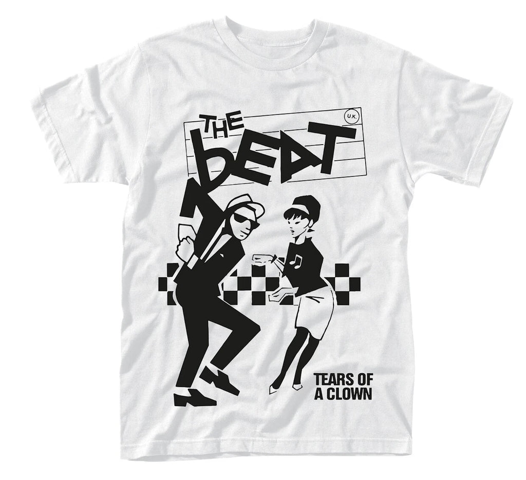 The Beat (ska) 'TEARS OF A CLOWN' - NEW MEN White T Shirt - Official SALE PRICE