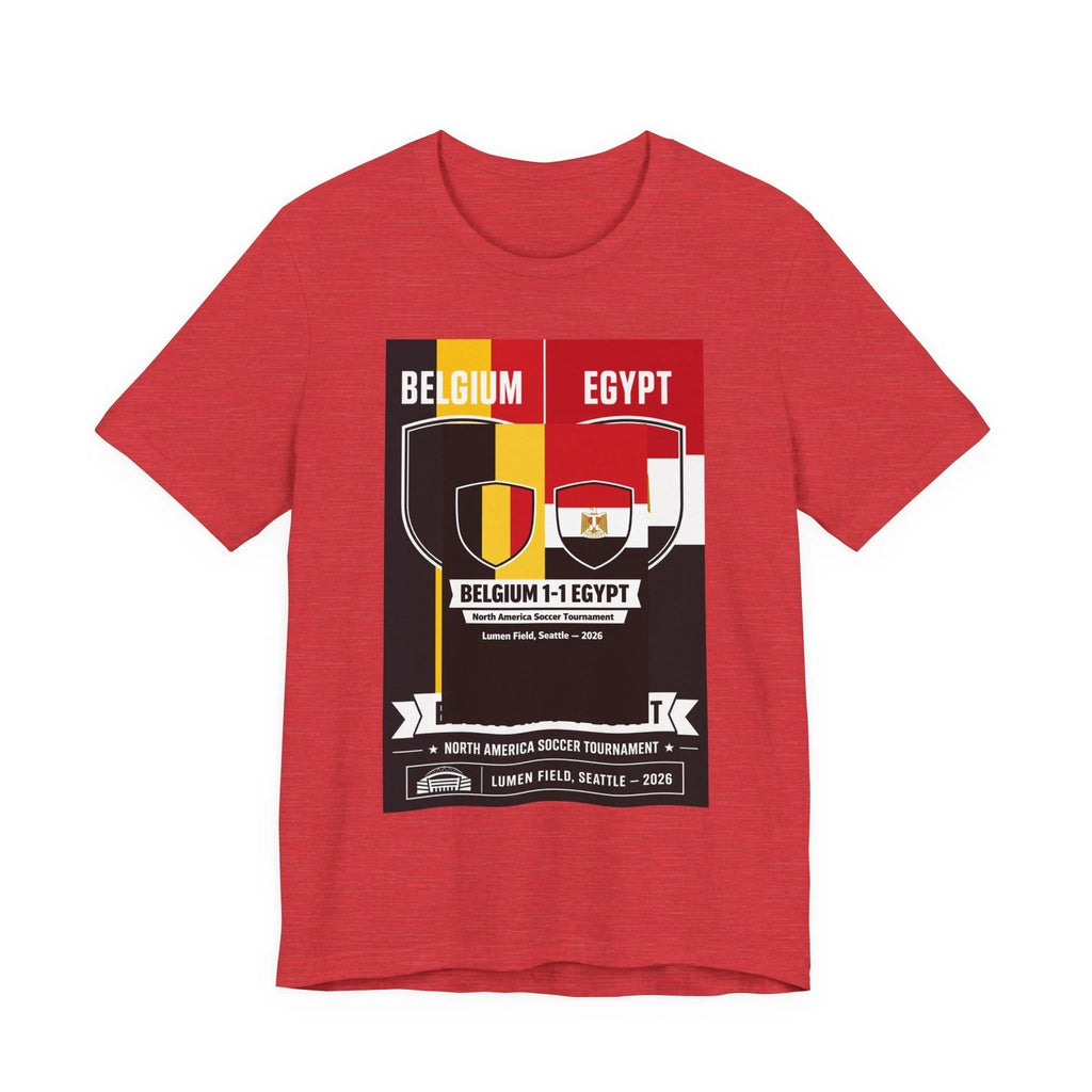 Belgium vs Egypt 1-1 Soccer Match Tee | World Cup Score  JerseyT-Shirt