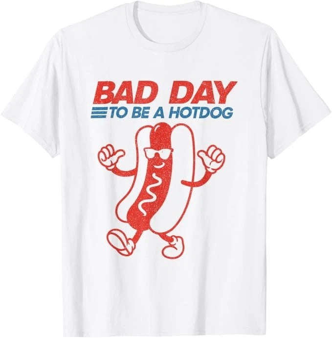 Funny Bad Day to Be a Hotdog 4th of July Independence Day T-Shirt