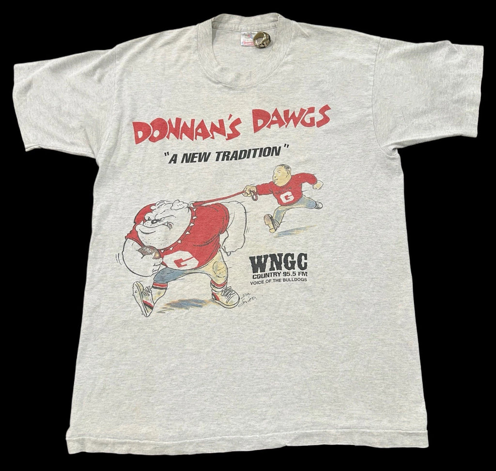 Vintage 90s University of Georgia Donnan’s Dawgs Large UGA T-Shirt Rare Dogs Tee
