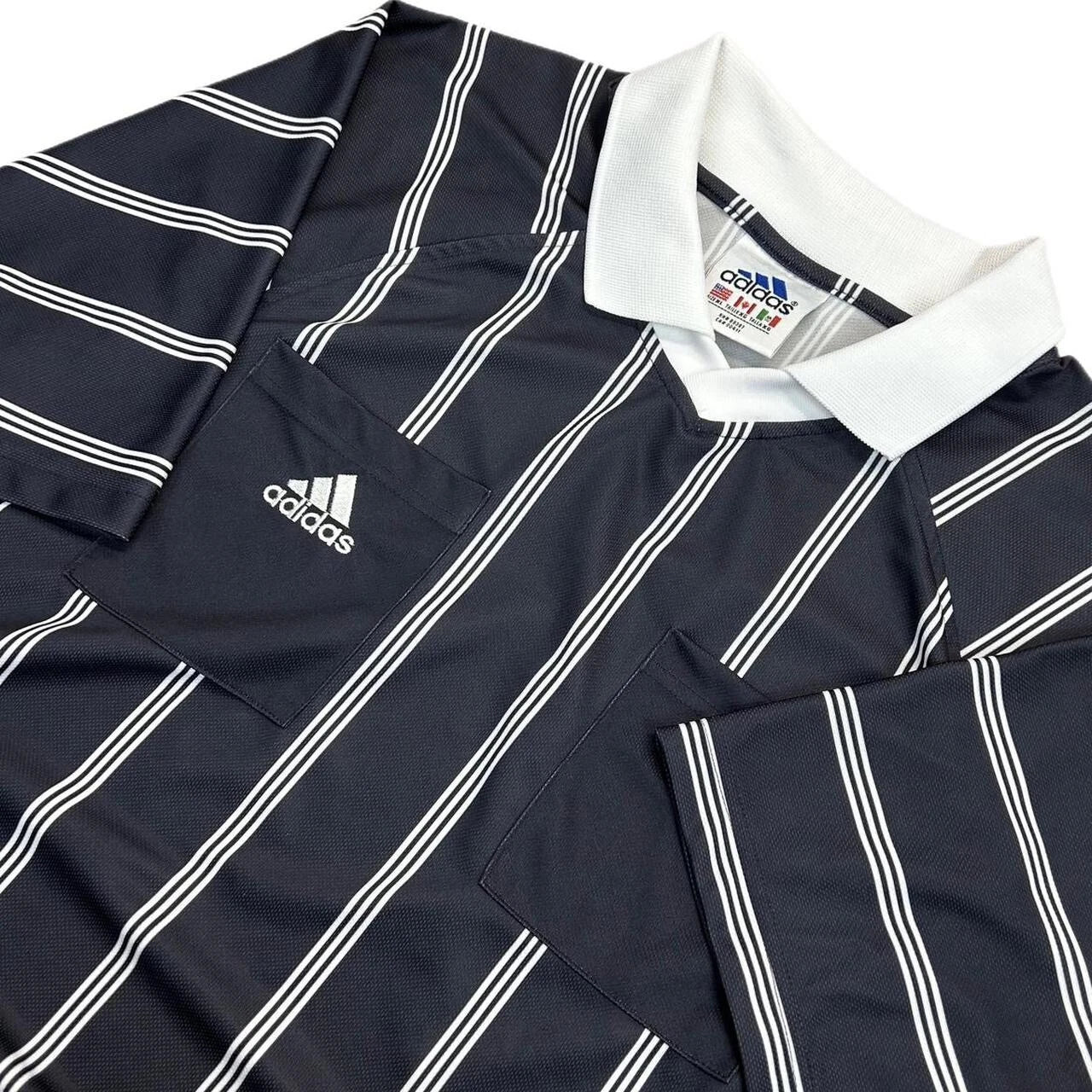 Vintage 90s Adidas Stripe Soccer Tee Size XL