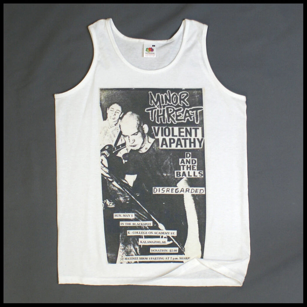 Hardcore Punk Rock T-SHIRT vest top unisex white S-2XL