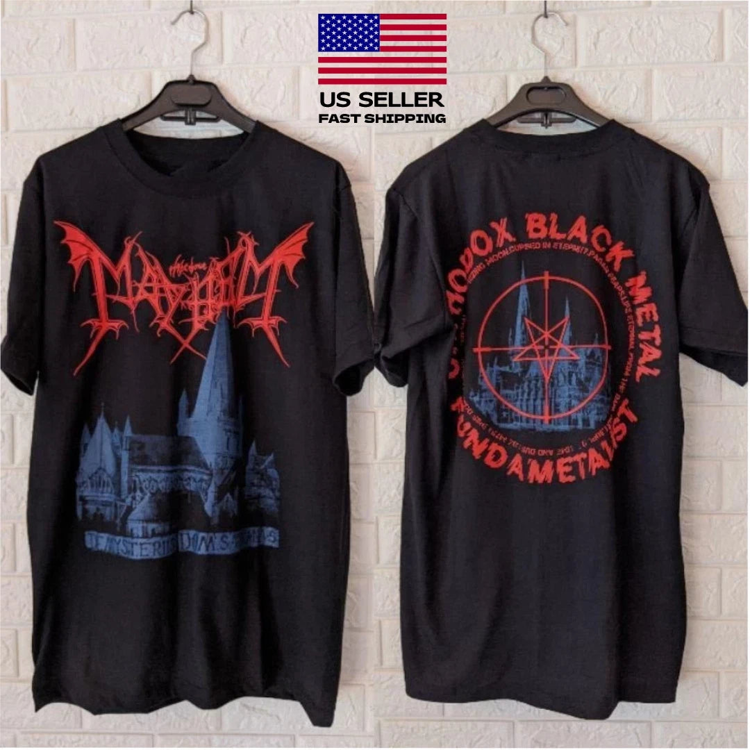 New VTG Mayhem Band Tour Concert Heavy Cotton S-5XL Black T Shirt