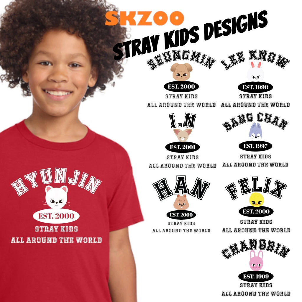 Cute Stray Kids Members Chibi Sweatshirt, Stray Kids Shirt