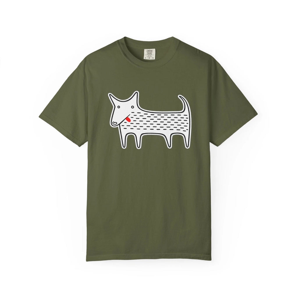 Doodle Dog T-shirt | Cute Hand-Drawn Puppy Tee I Kawaii Dog Tee Women's Shirt