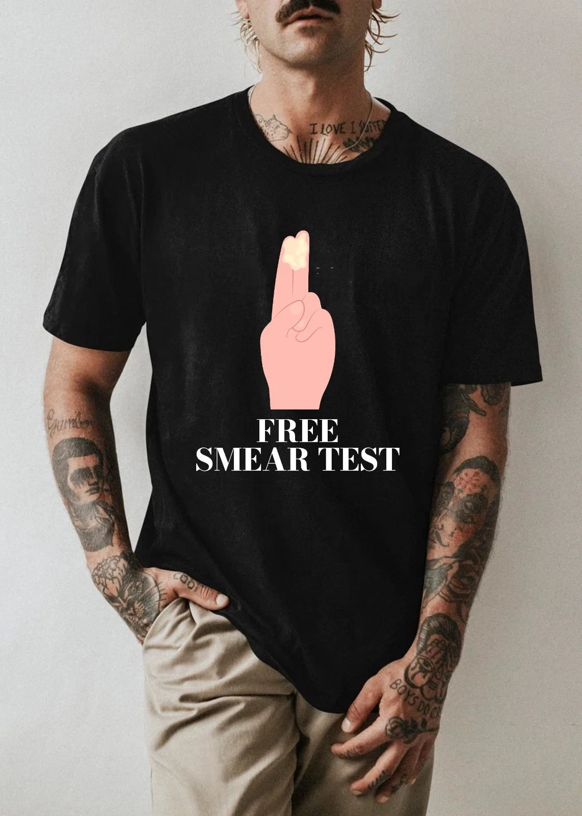 Funny Free Smear Test Shirt, Bold Humor Graphic Tee, Adult Joke tshirt, Edgy Top