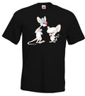 Youth Designz Mens T-Shirt Pinky & Brain Print Logo Nerd Cartoon Fun 90s Mouse