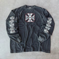 Vintage BOOT West Coast Choppers White Jesse Who T Shirt XL Longsleeve Red Black