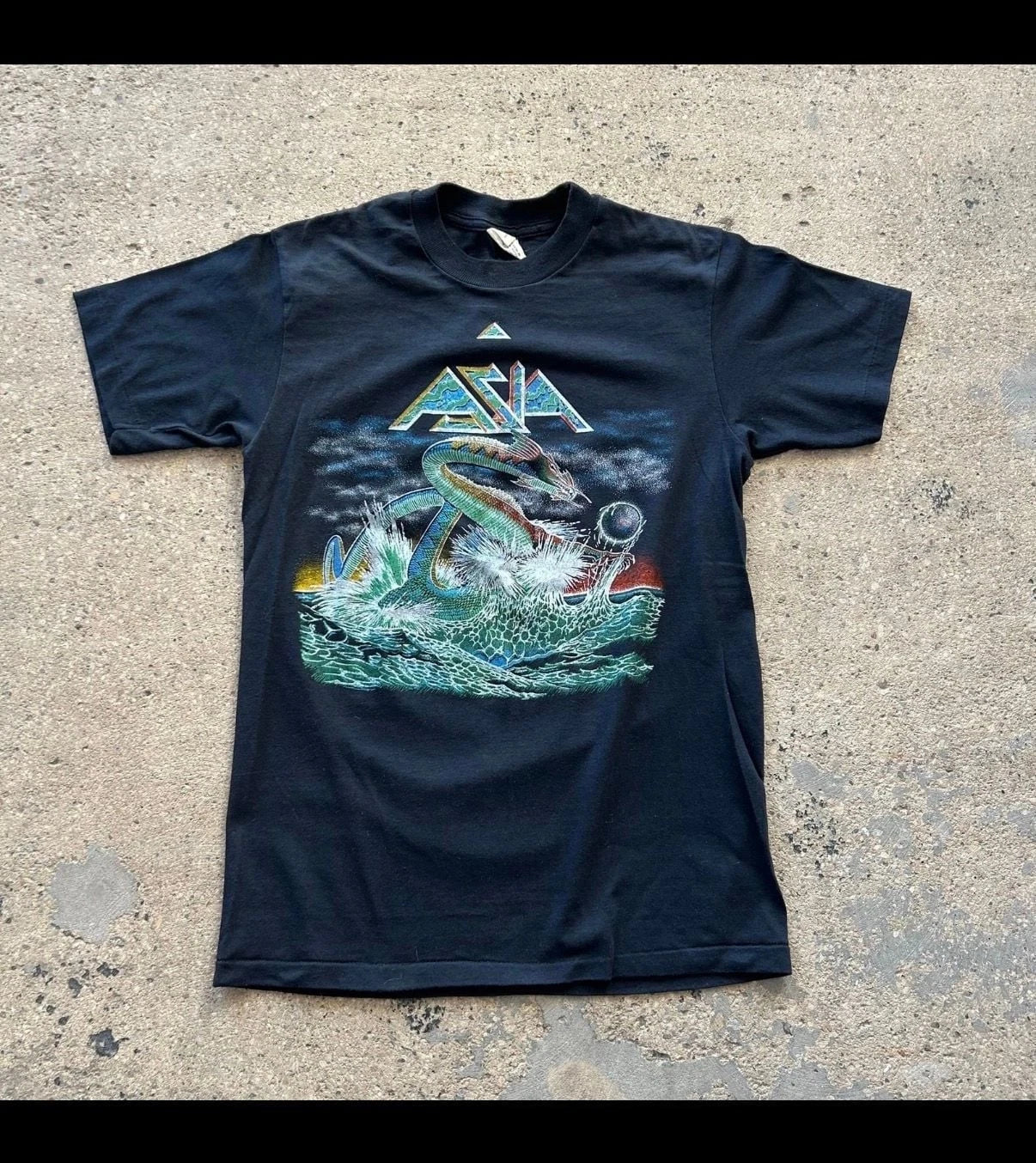 Vintage 80s Asia Band Graphic T-Shirt Size Medium