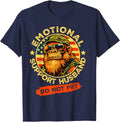 Emotional Support Husband Do Not Pet Retro Funny Monkey Unisex T-Shirt