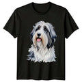 Cute Bearded Collie Dog Portrait T-Shirt, Dog Breed Tee