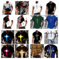 T Shirts Faith Cross Christian Jesus Graphic Fashion Short Sleeve Men Trendy Tee