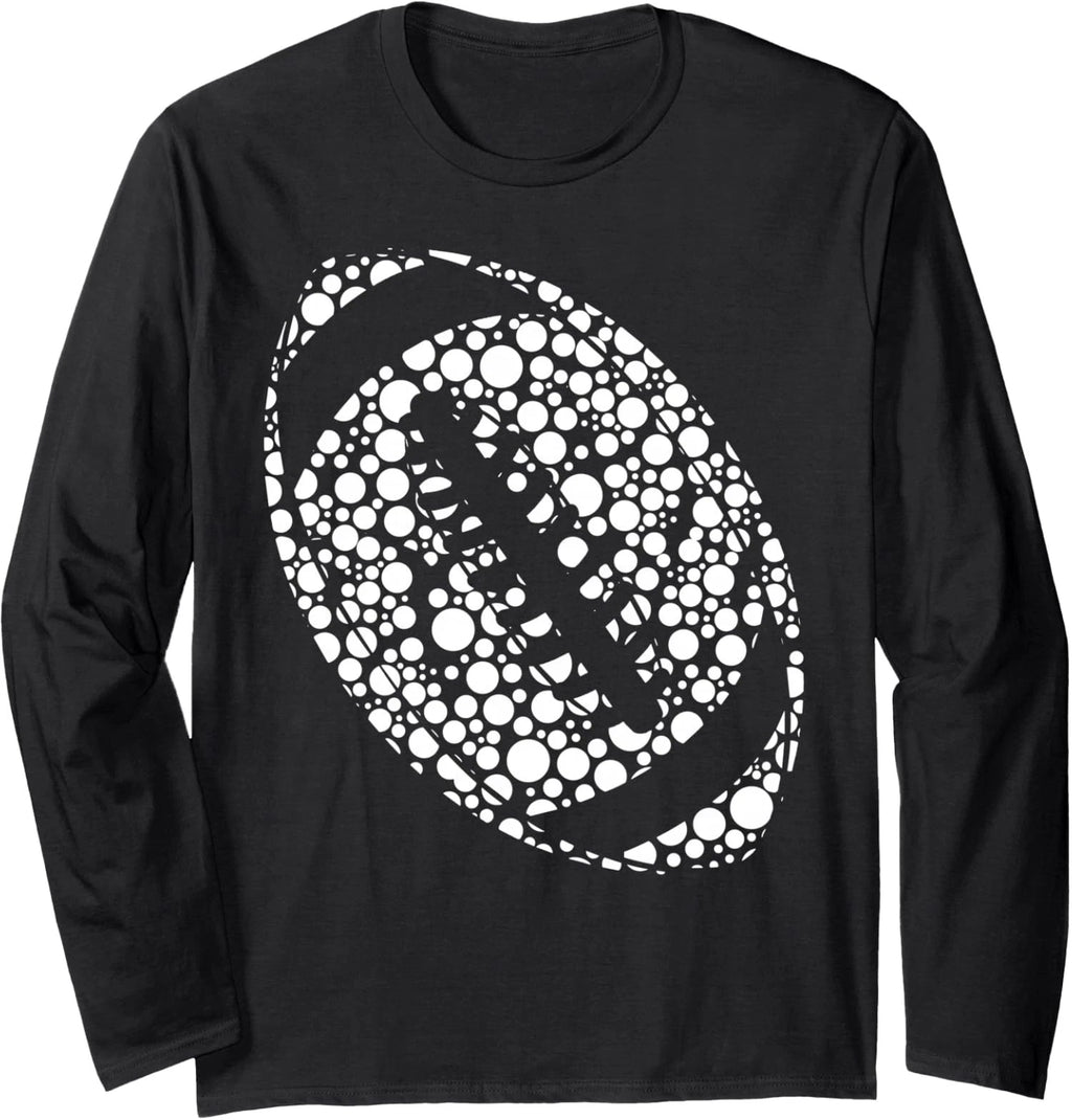 Dot Football Ball Lover Happy Dot Day 2025 Polka  Long Sleeve T-Shirt