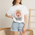 Womens Heart Full Comfort Colors Tee Retro Boho Sunburst Garment Dyed S-4XL