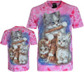 Tie Dye T-Shirt Kittens Playing in Nature Cute Baby Cats Glow in Dark by Wild