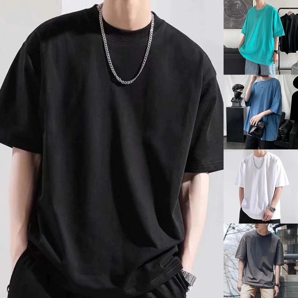 For Daily Wear Men's Oversized Tee Casual Wear Holiday Party Breathable Fabric