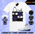 Shirt To Match AJ 5 Grape 2025 Sneaker Matching Tee Sneakerhead S Dog T-Shirt