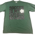 Delta-Dri Mens Soccer Is My Favorite Season T-Shirt M Green Graphic Tee