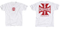 West Coast Choppers OG Classic Reprint Tee White Red Mens Streetwear T-Shirt