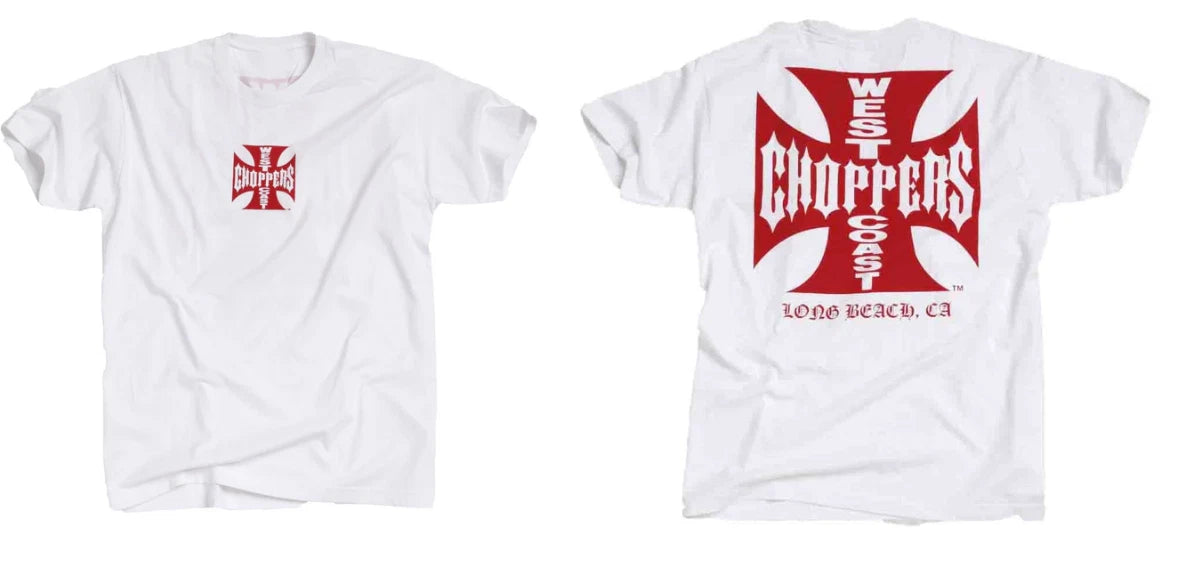 West Coast Choppers OG Classic Reprint Tee White Red Mens Streetwear T-Shirt