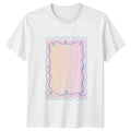 Summer Preppy Frames Striped Backgrounds Womens T-Shirt Preppy Aesthetic Fashion
