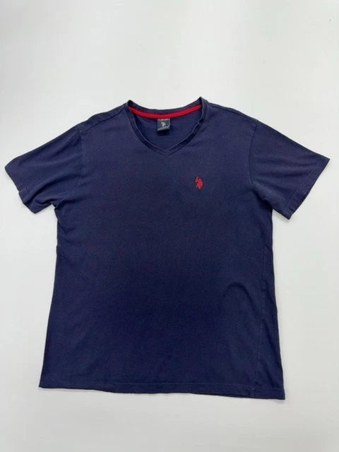 U.S. Polo Assn Boys Gray V-Neck T-Shirt Youth Size S New