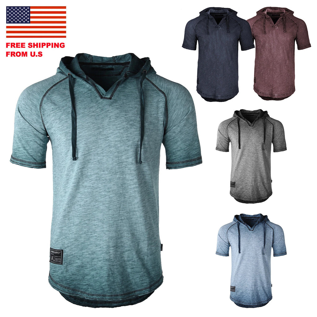 ZIMEGO Vintage Hipster Rounded Bottom Short Sleeve Pullover Raglan Henley