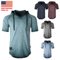 ZIMEGO Vintage Hipster Rounded Bottom Short Sleeve Pullover Raglan Henley