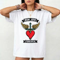 Bon Jovi Forever Unisex T-Shirt - Heart Dagger Wings Vintage Music Lover Tee