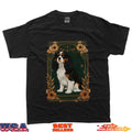 Cute Cavalier King Charles Spaniel Tarot Card Retro T-Shirt