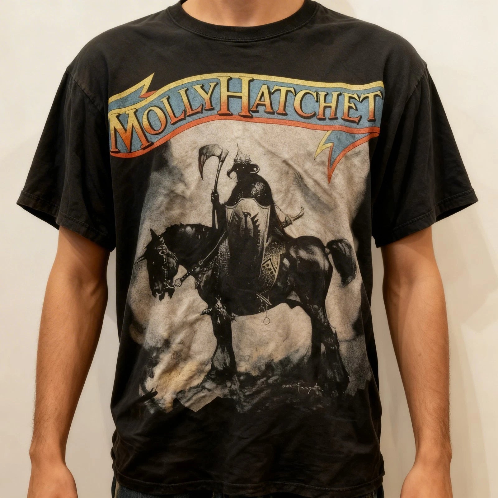 Molly Hatchet Tour Concert Graphic Black Cotton T shirt Unisex S-5XL