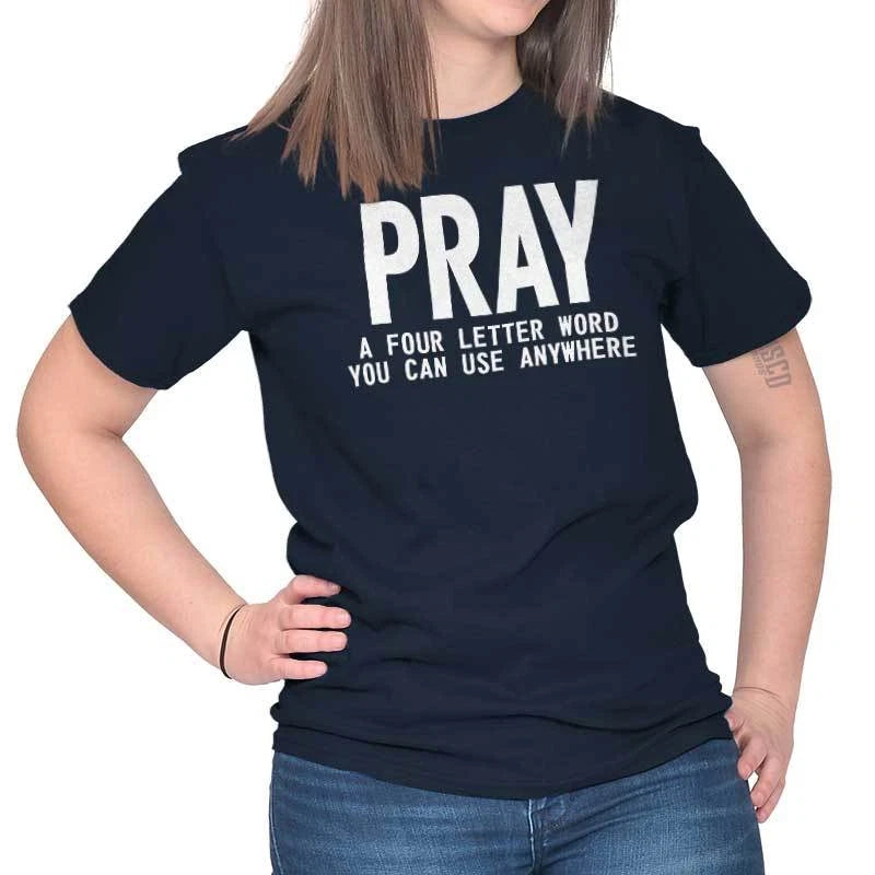 Cute Religious Jesus Christian Worship Pray Womens or Mens Crewneck T Shirt Tee