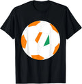 Ivory Coast Soccer Ball Ivorians Flag Jersey Pride Print T-Shirt