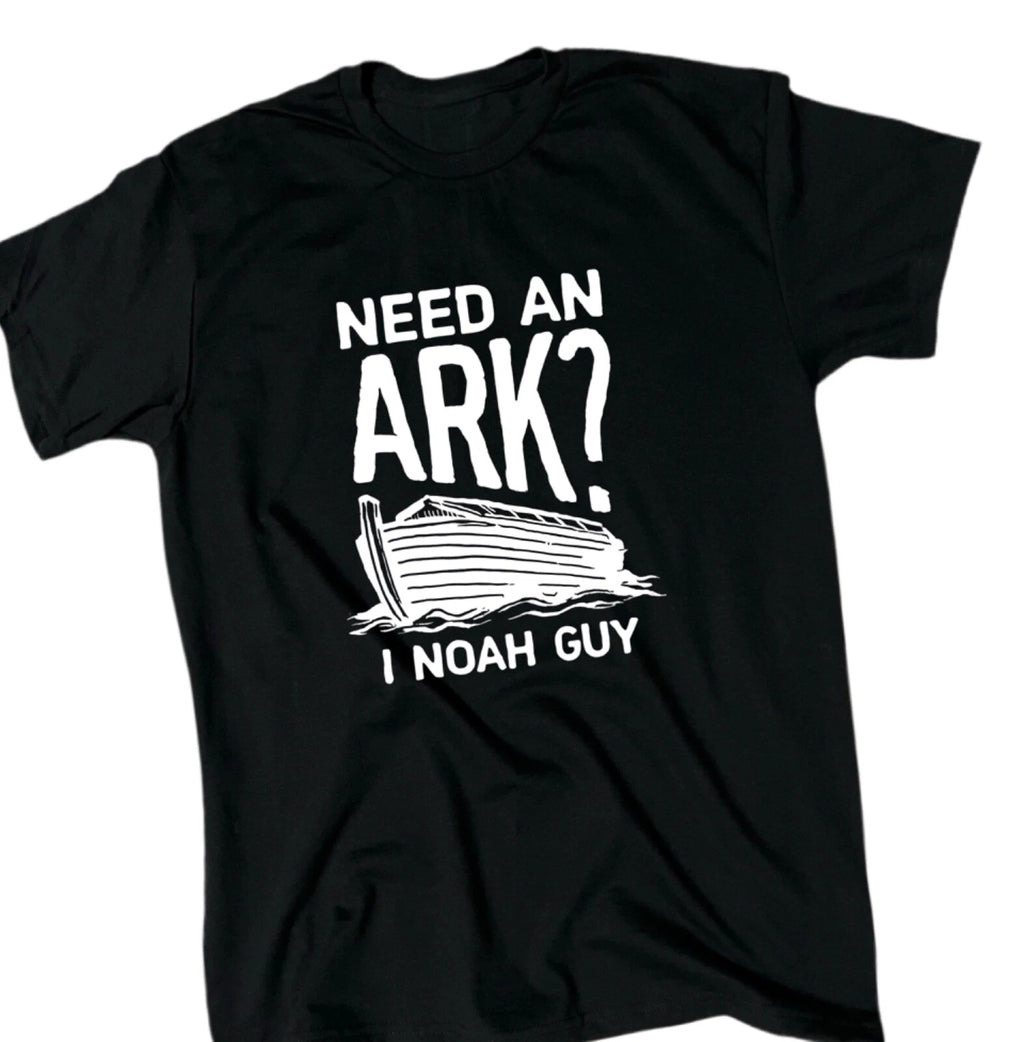 Need An Ark? I Noah Guy Men's T-Shirt - Bible Pun - Gift - Crew - Religious