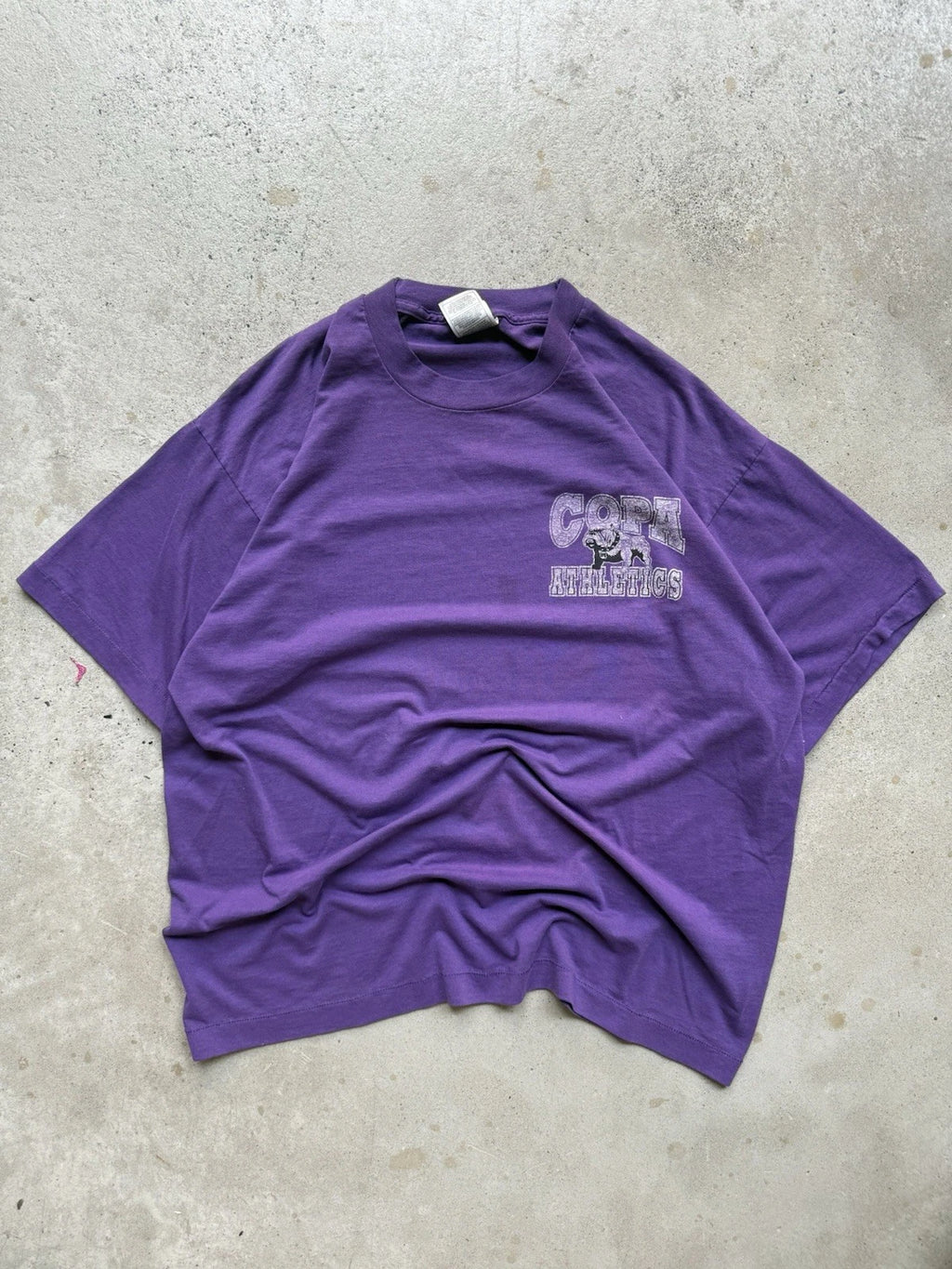 Vintage 90s Men’s Purple Copa Athletics Bulldog Graphic Tee XL 24x28