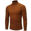 Men's Turtleneck Stretch Fabric Ribbed Neck Lightweight Knit Soft Feel