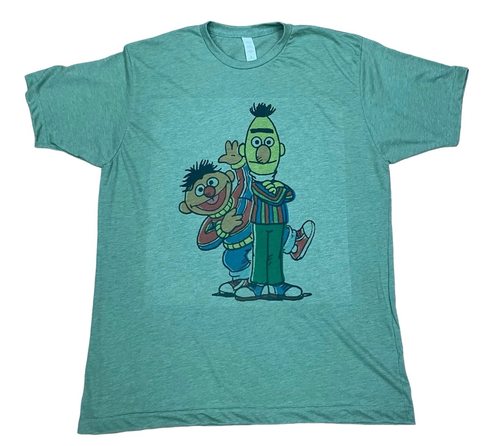 Bert and Ernie Sesame Brothers Retro Vintage Graphic Design T-shirt Soft Style