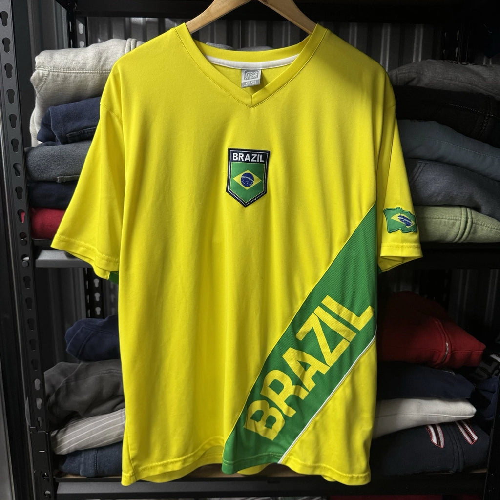 Y2K 2000s Brazil graphic jersey XL soccer football World Cup