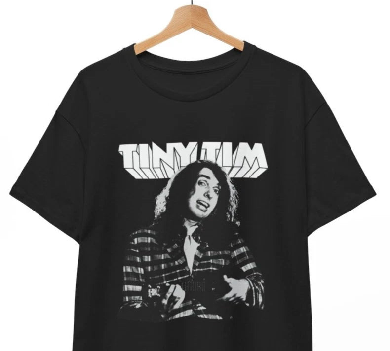 Tiny Tim T-Shirt Ukulele Icon Tippy-Toes Retro Music Tee New S-5XL Unisex Shirt