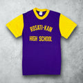 Vintage 60s Rosati-Kan Two Tone School Graphic T-Shirt Size Small USA