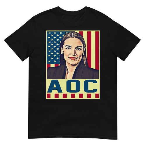 AOC Alexandria Ocasio-Cortez Pop Art Vintage USA America T-Shirt